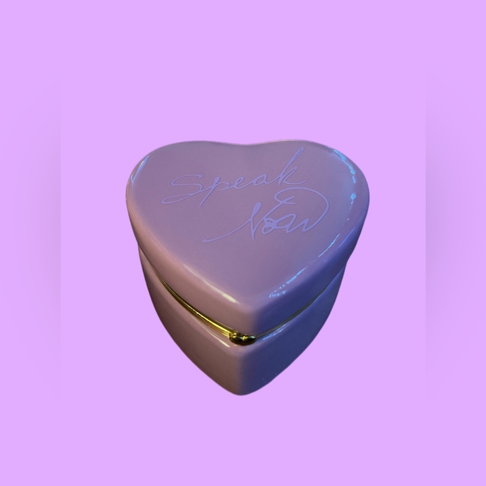 Taylor Swift Speak Now Purple Ceramic Heart Shaped Keepsake Box